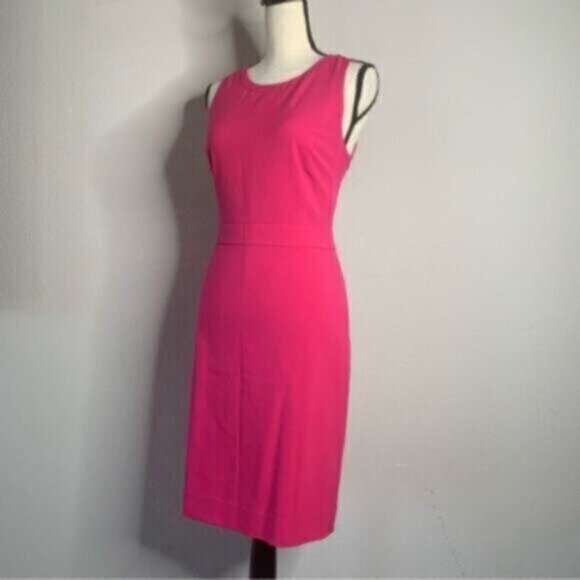 NWT J. Crew Fuchsia Sleeveless Bodycon Sheath Office Dress - Picture 4 of 13
